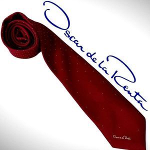 Oscar del la Renta Vintage Men’s Polka Dot Tie